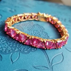 💞Pink Trillion Diamonique Bracelet💞